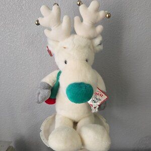 Vintage Christmas Reindeer Stuffed Animal Plush 16” Applause Snobell